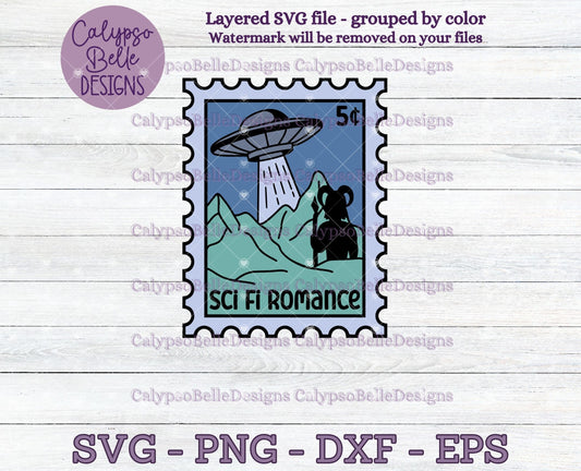 Sci Fi Romance, Trope Stamps, Bookish Stamps, Bookish Design