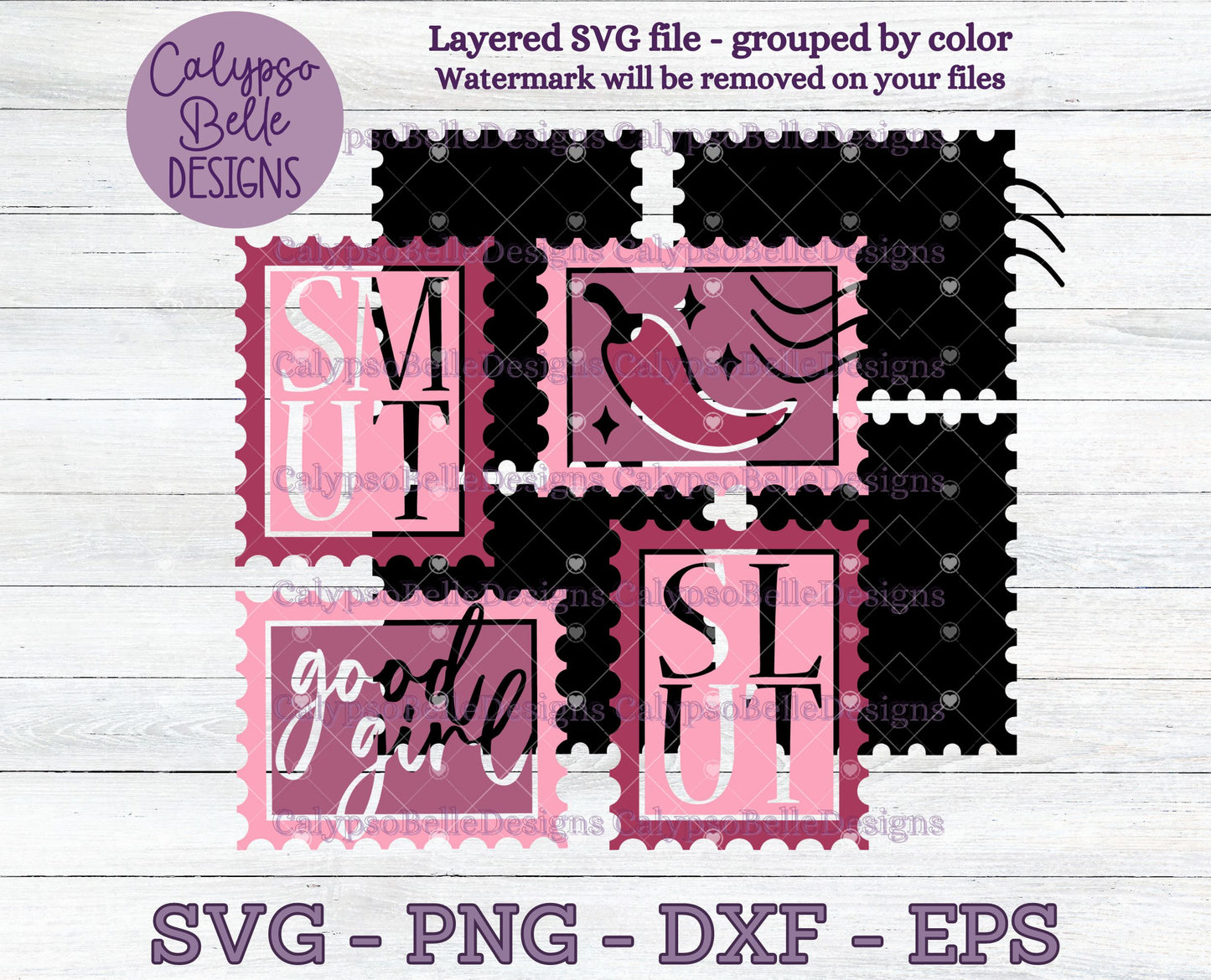 Smut Slut, Good Girl, Bookish Stamps, Bookish Design