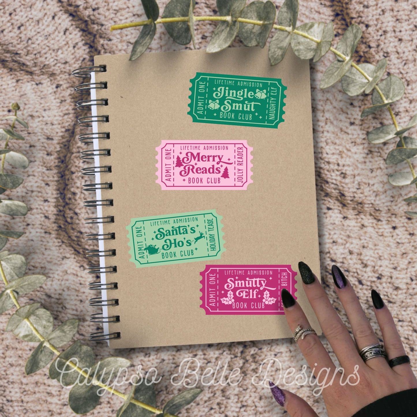 Christmas Book Club Trope Tickets Bundle, Bookish Bundle, Christmas