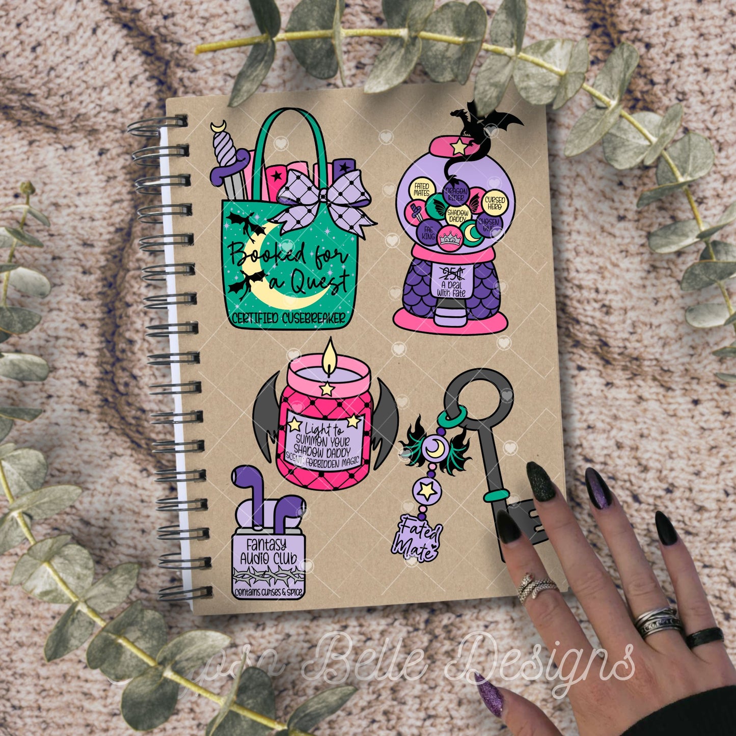 Fantasy Romance Coquette Bundle, Bookish Bundle