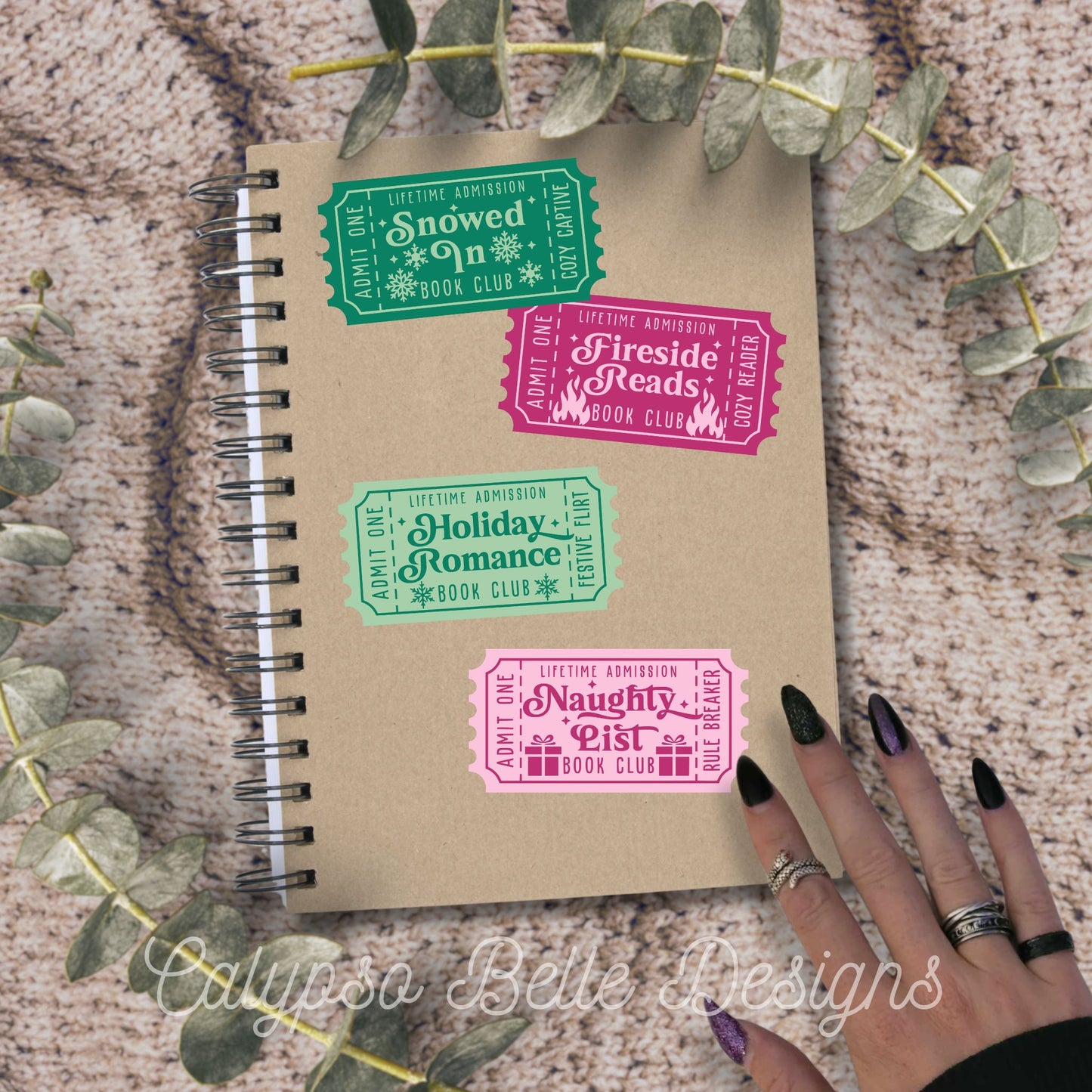 Christmas Book Club Trope Tickets Bundle, Bookish Bundle, Christmas