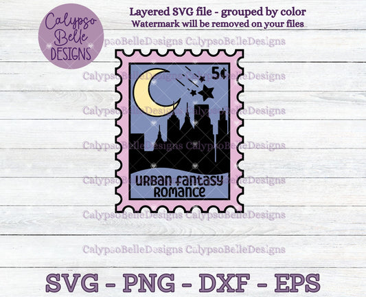 Urban Fantasy Romance, Trope Stamps, Bookish Stamps, Bookish Design