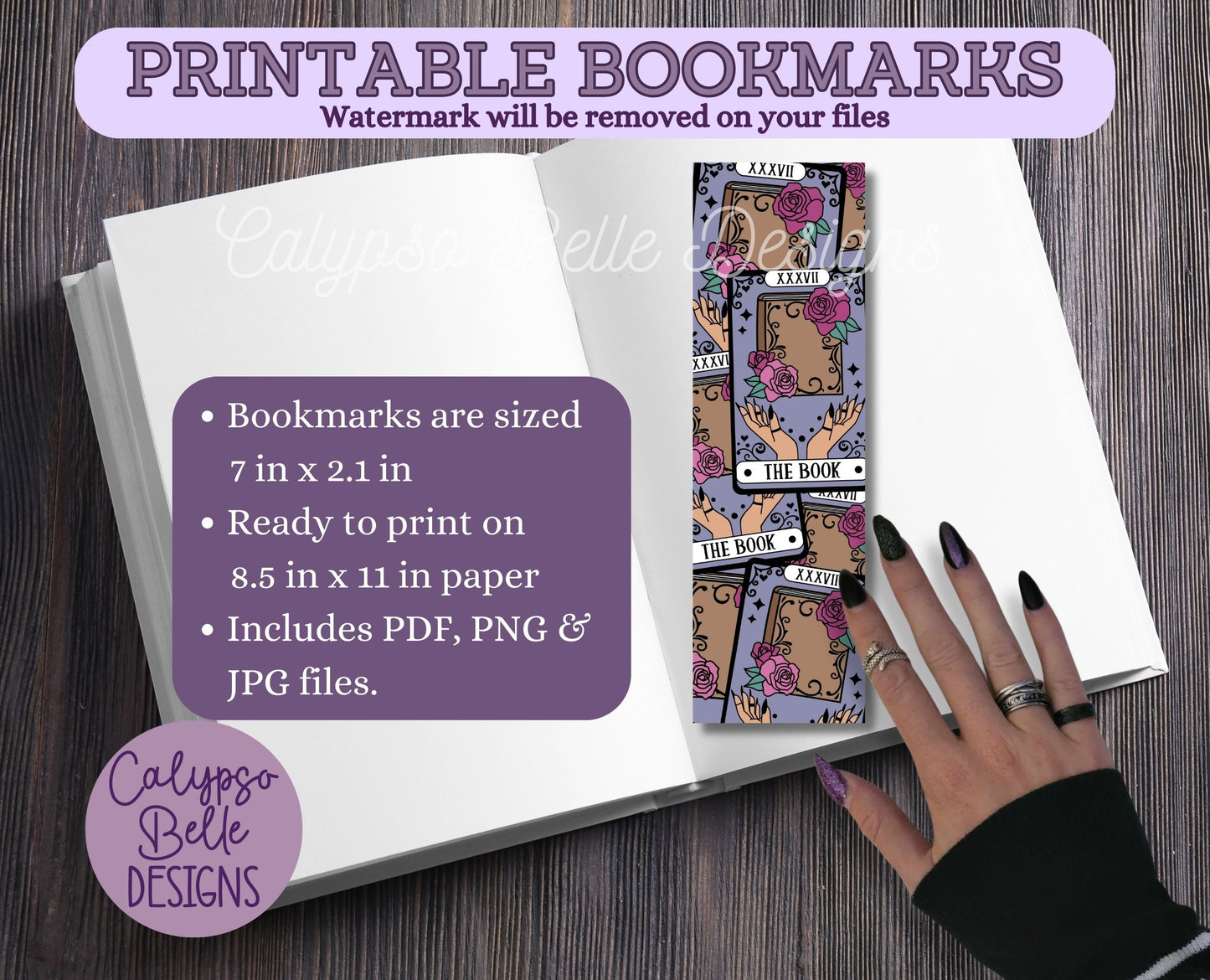 Tarot Card Printable Bookmarks, Mood Reader Bundle