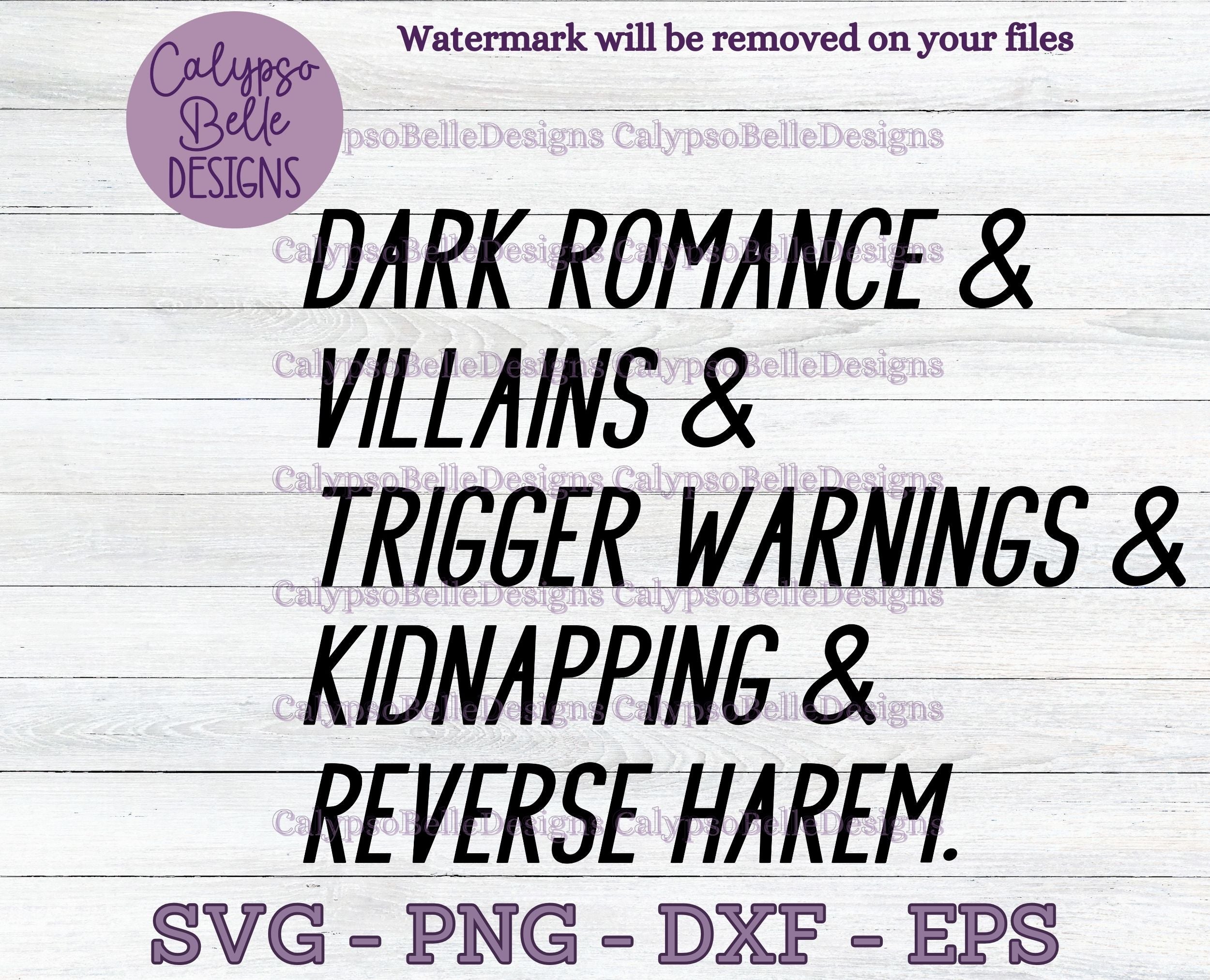Book Tropes - Dark Romance, Villains, Trigger Warnings, Kidnapping & R ...