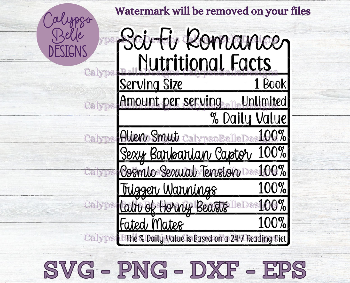 Sci-Fi Romance Reader Nutritional Facts