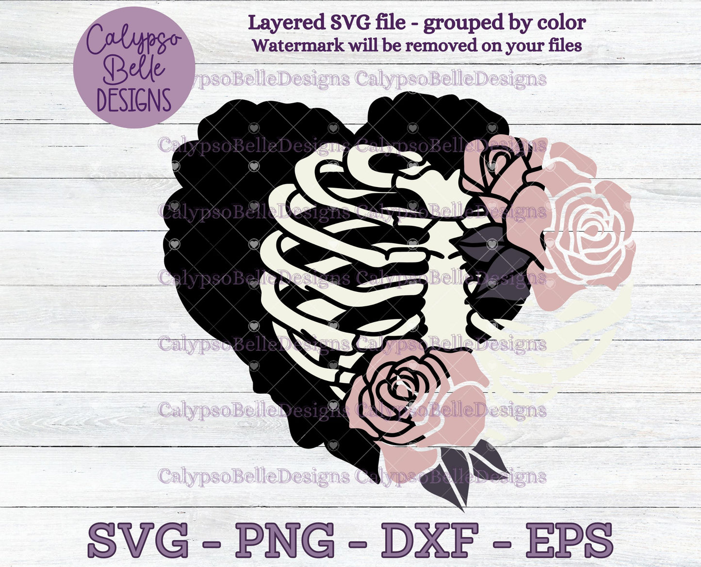 Skeleton Chest, Heart Skeleton Ribcage, Gothic Emo Design