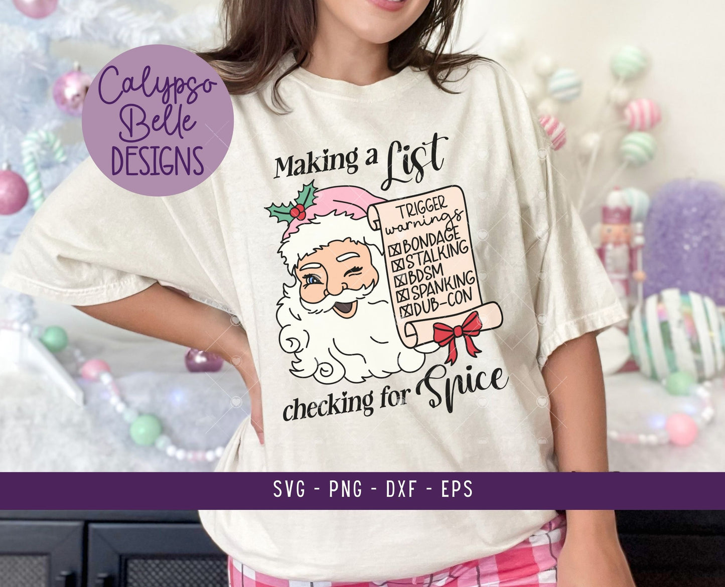 Making a List, Checking for Spice Santa, Bookish Christmas Design