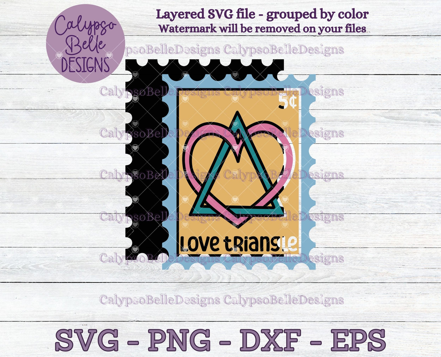 Love Triangle, Trope Stamps, Bookish Stamps, Bookish Design