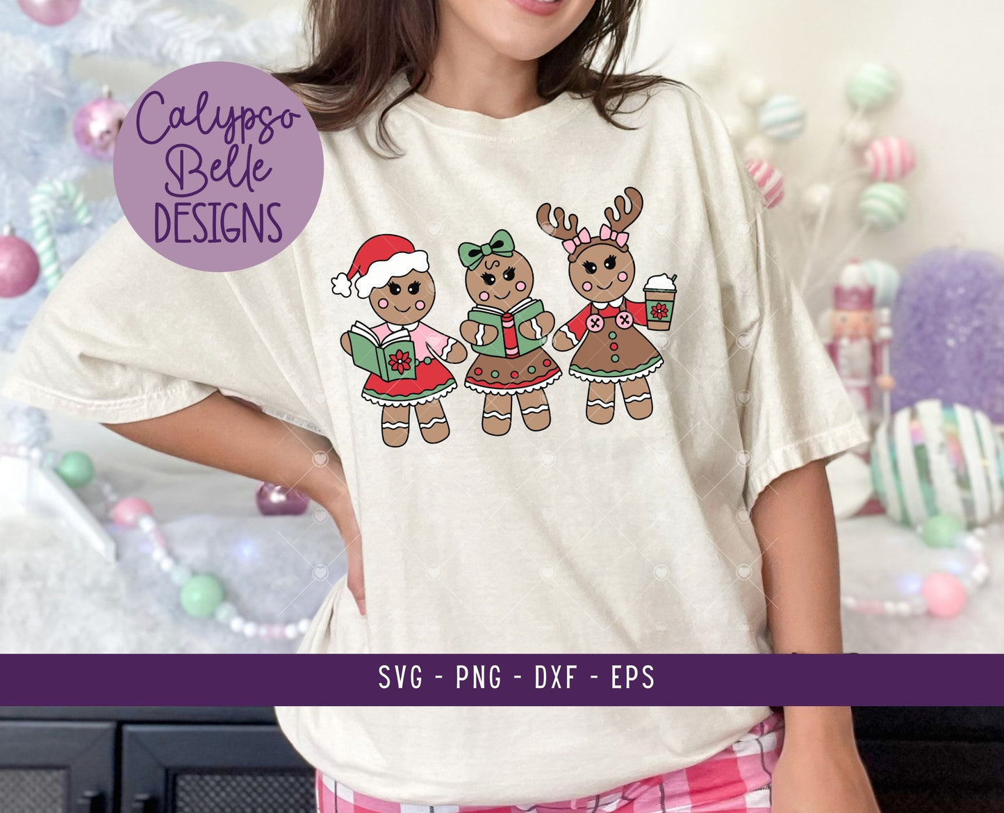 Bookish Gingerbread Girlies, Bookish Christmas Design