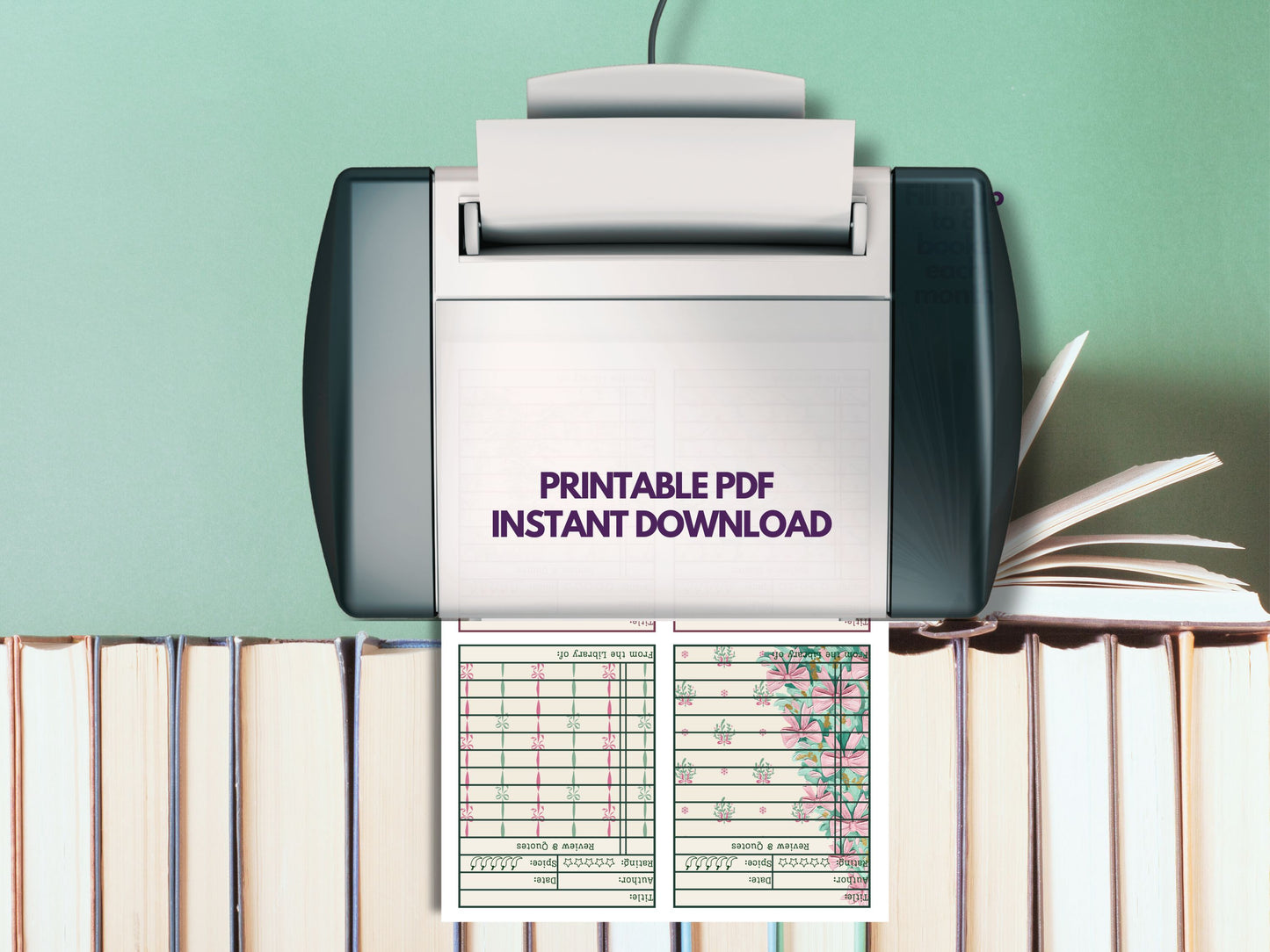 Christmas Library Card Printable with Spice Rating