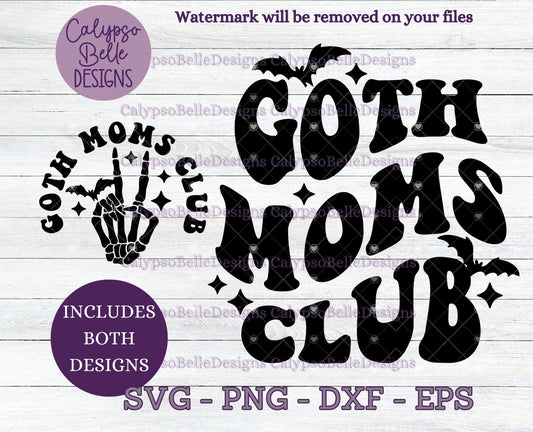 Goth Moms Club, Wavy Retro with Pocket Design