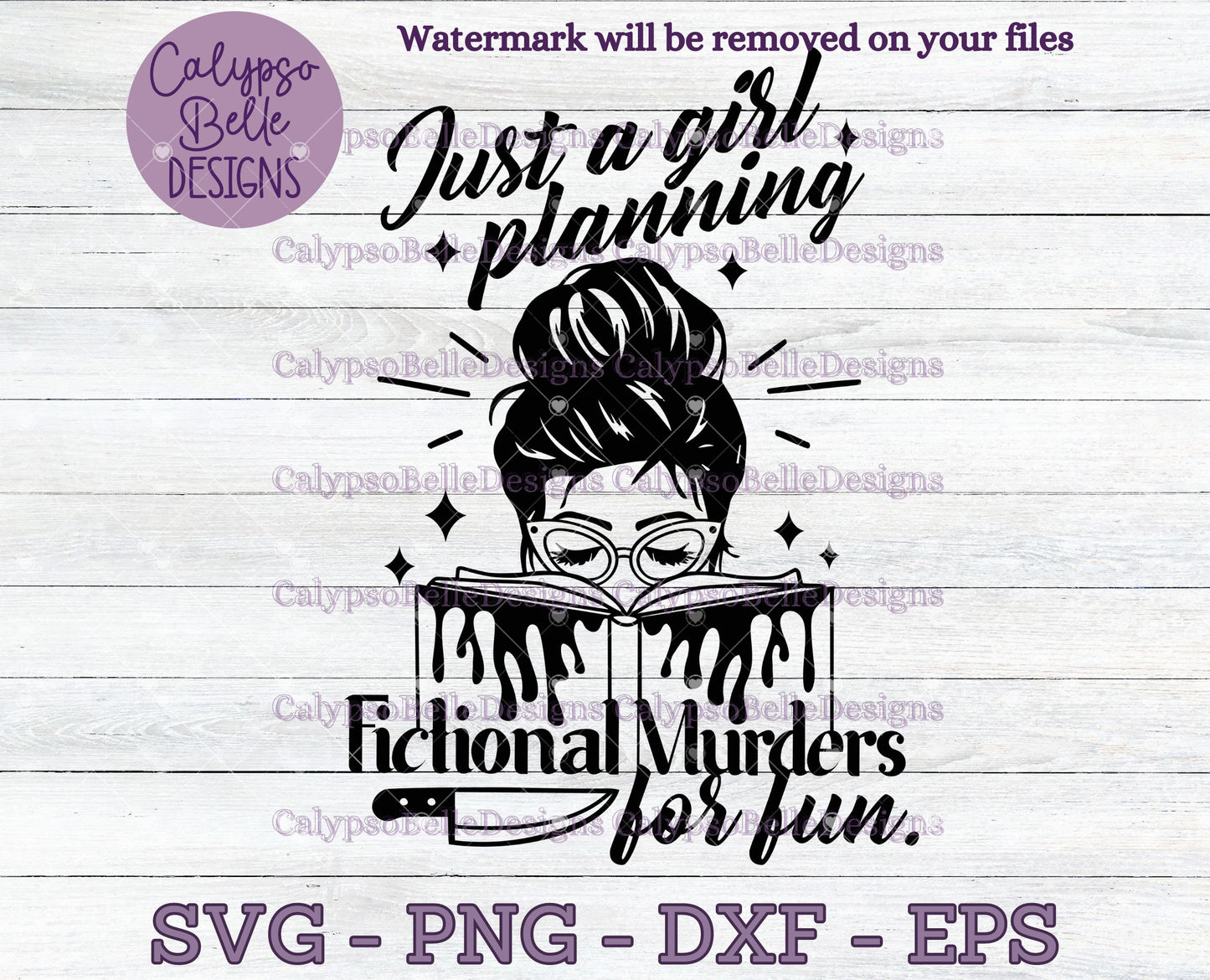 Just a Girl Planning Fictional Murders for Fun, Bookish Design