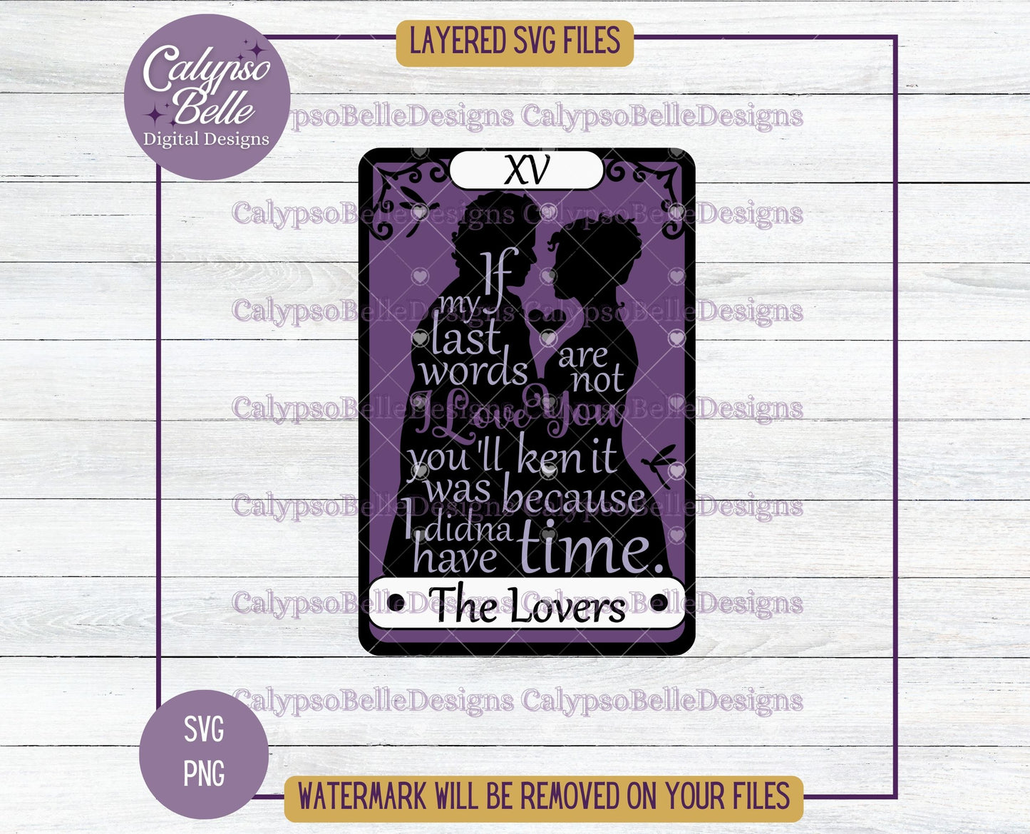 The Lovers & The Sassenach Tarot Cards, Bookish Design