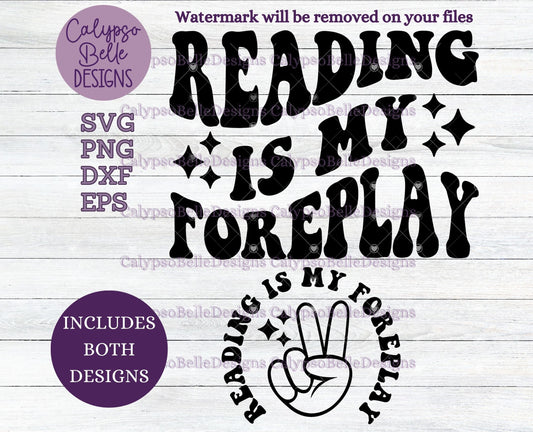 Reading is my Foreplay, Wavy Retro with Pocket Design