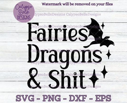 Fairies, Dragons & Shit, Fantasy Bookish Design