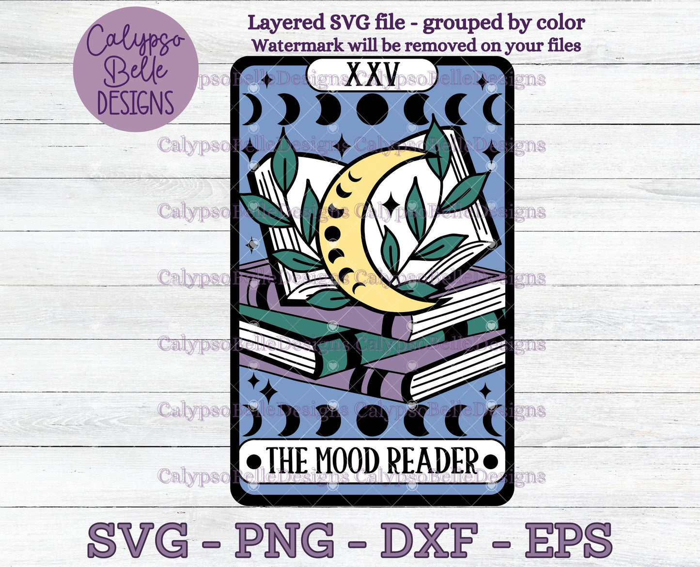 The Mood Reader Tarot Card, Bookish Design