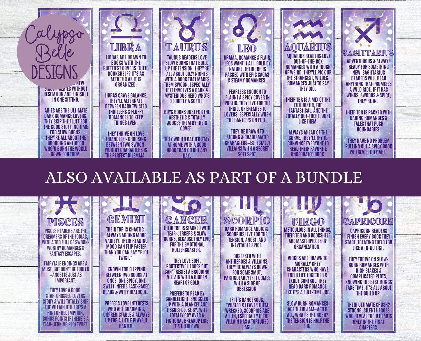 Cancer Reader Bookish Zodiac, Printable Bookmark