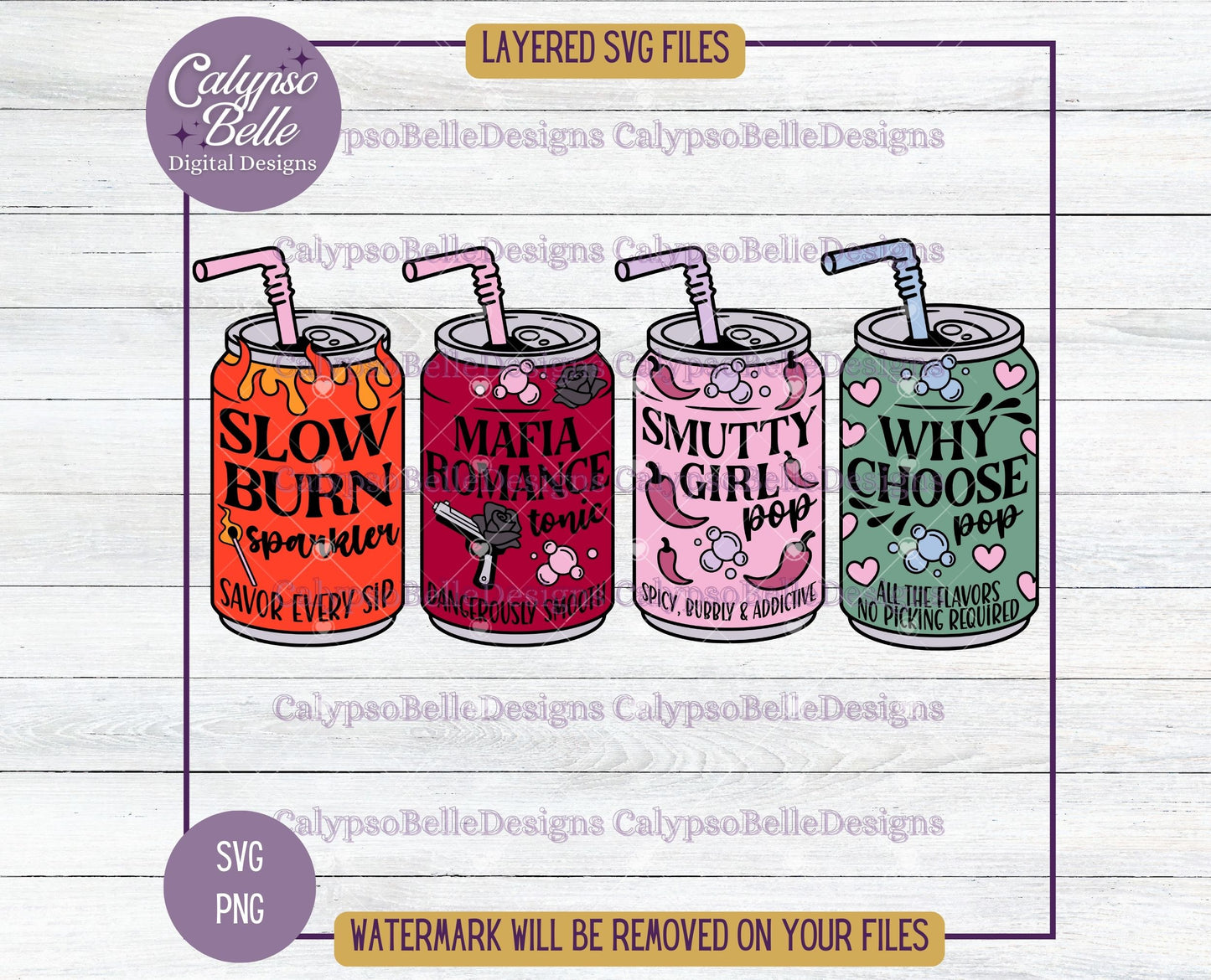 Smut Reader Soda Pops Bundle, Bookish Designs