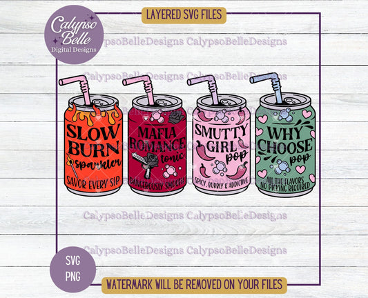 Smut Reader Soda Pops Bundle, Bookish Designs