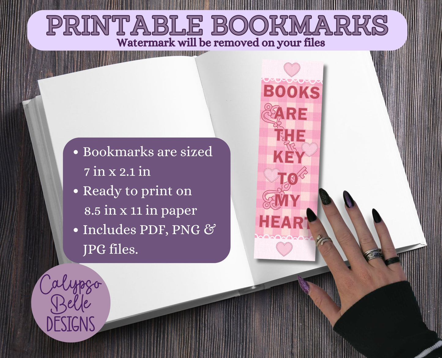 Cherry Bookmarks Printable Bookmarks, Coquette Bookmark Bundle