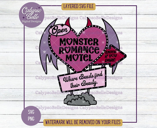 Monster Romance Motel, Retro Bookish Motel Design