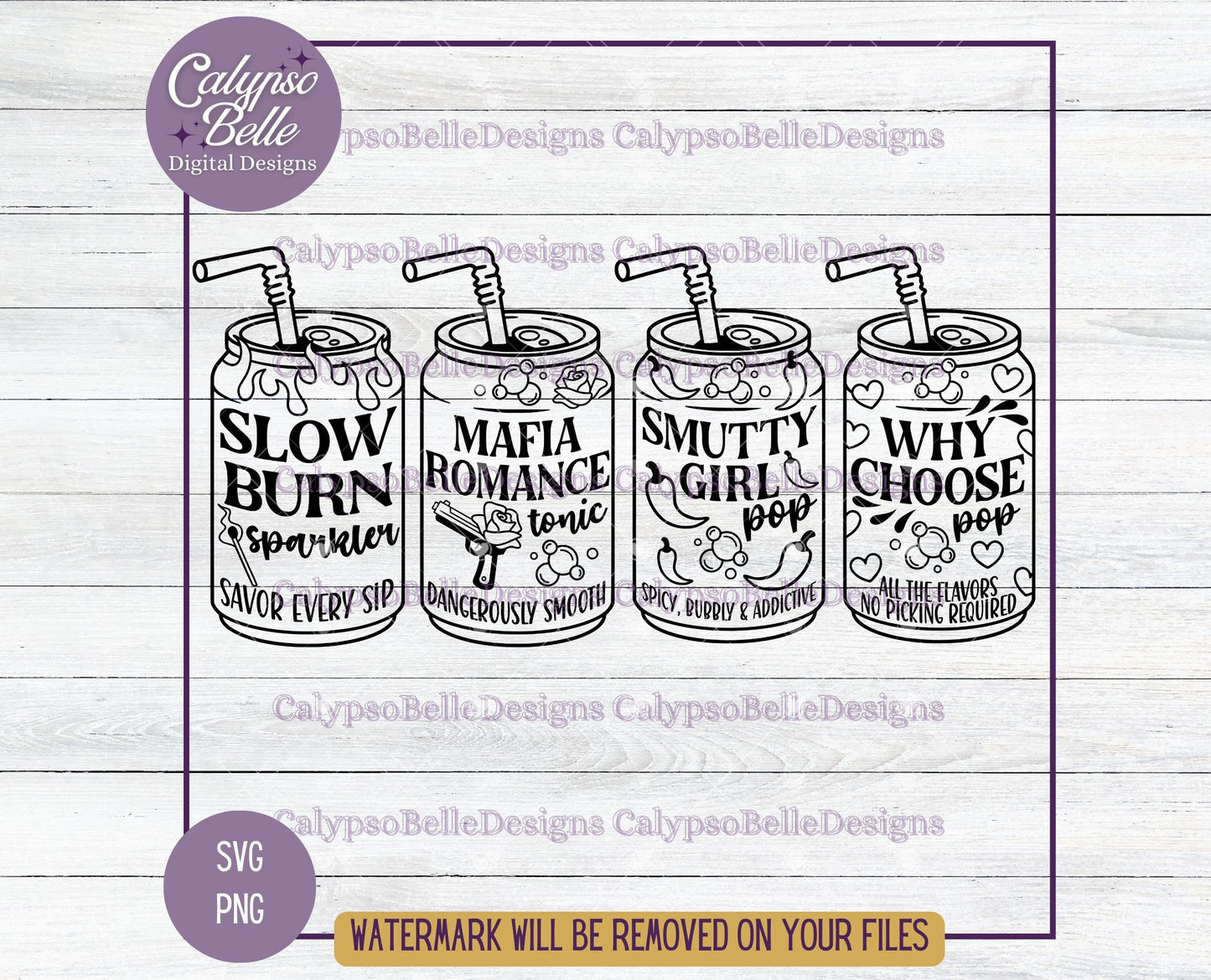 Smut Reader Soda Pops Bundle, Bookish Designs