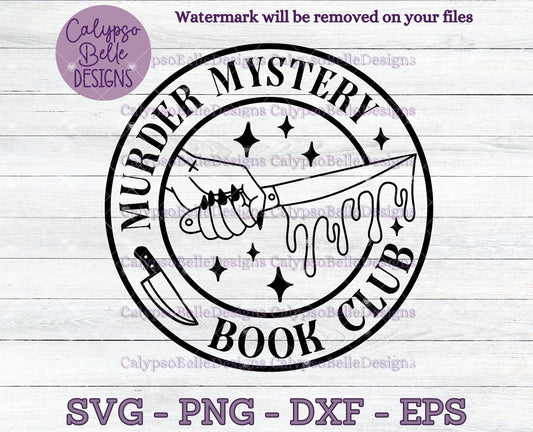 Murder Mystery Book Club, Thriller, Bookish Design