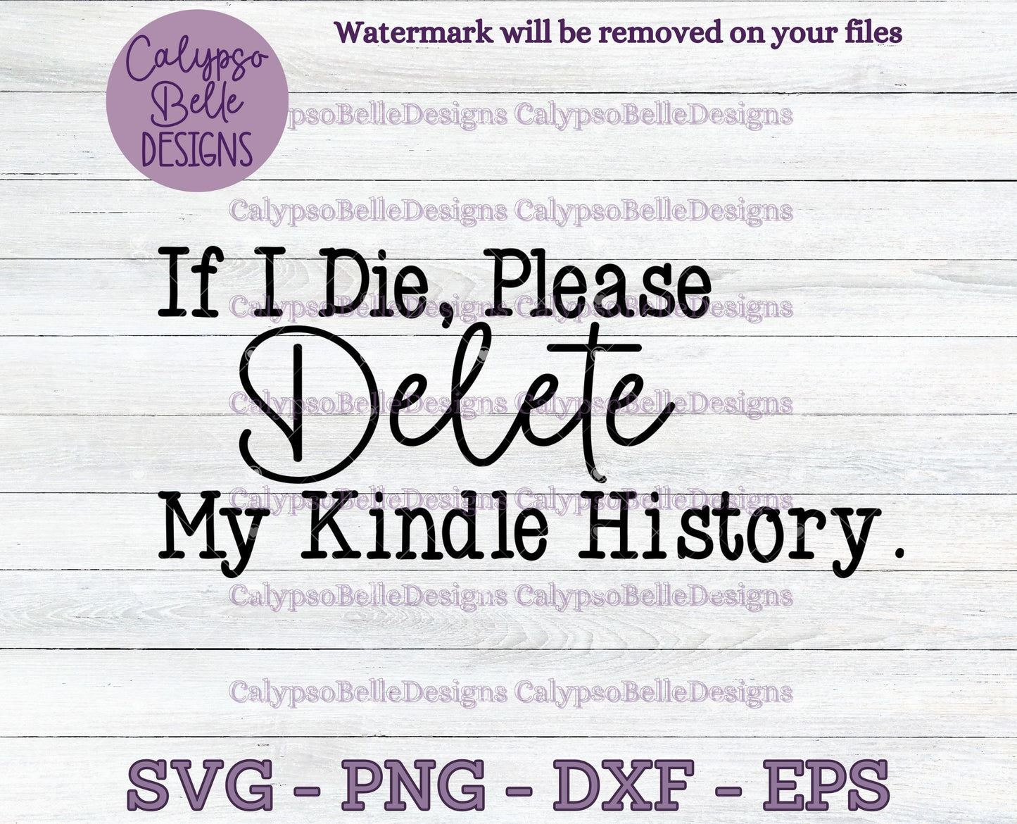 If I Die, Please Delete my Kindle History Design