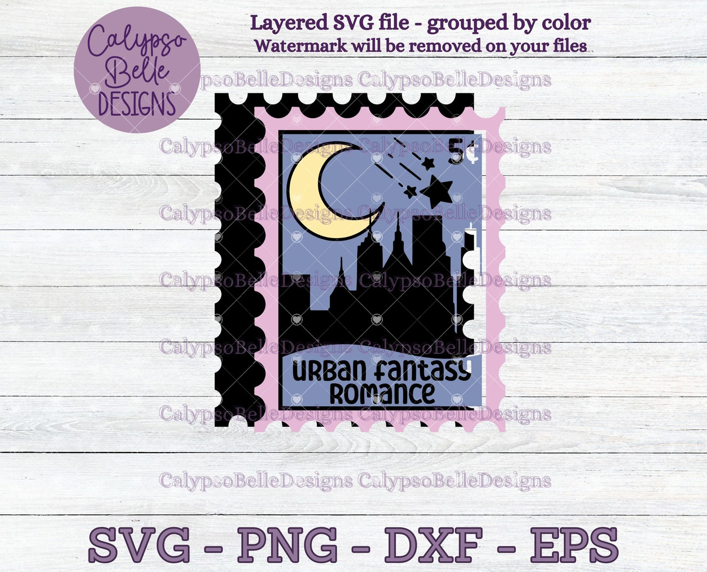 Urban Fantasy Romance, Trope Stamps, Bookish Stamps, Bookish Design