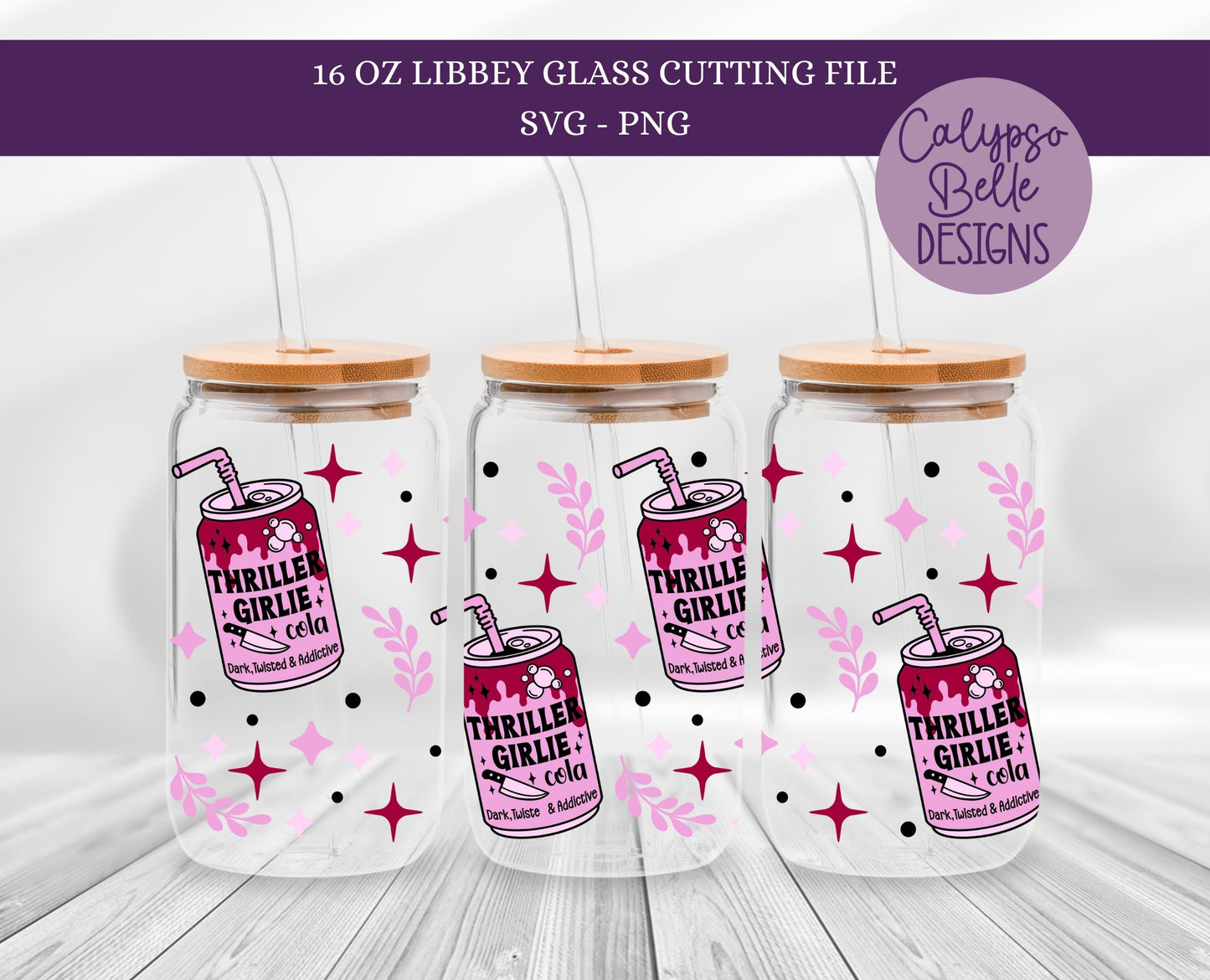 Thriller Reader Soda Pops Bundle, Libbey Wrap, Bookish Designs