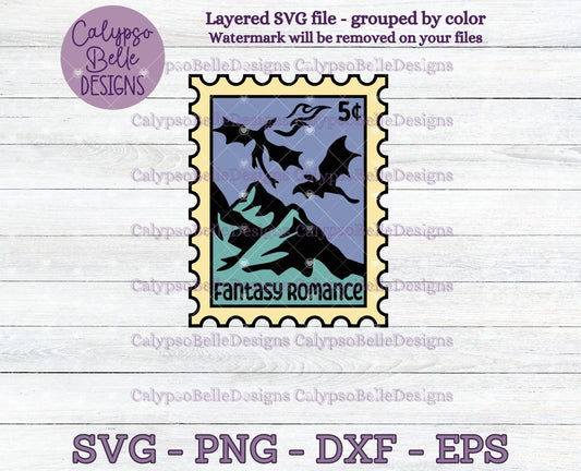 Fantasy Romance, Trope Stamps, Bookish Stamps, Bookish Design