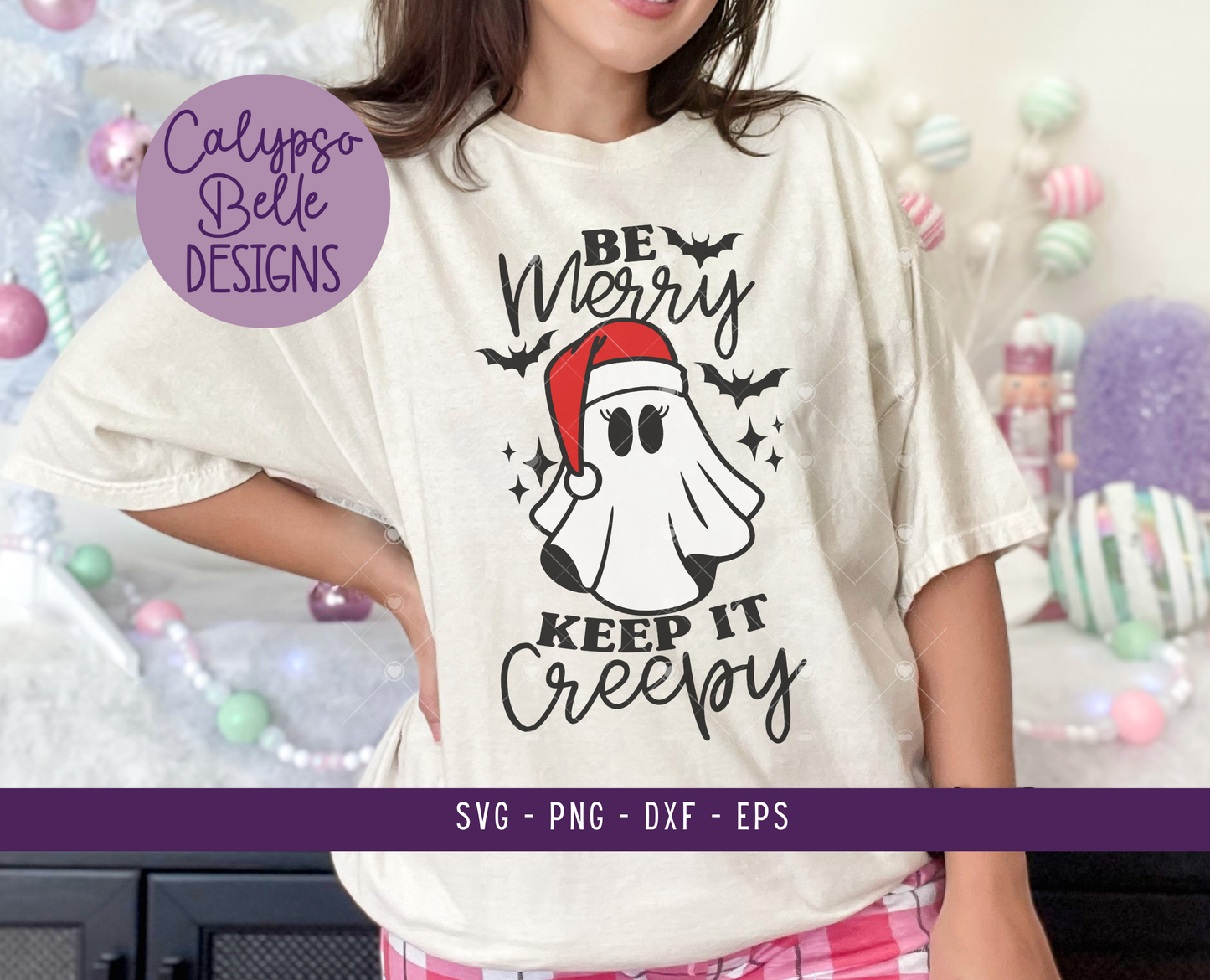 Be Merry Keep it Creepy, Christmas Ghost, Christmas Design