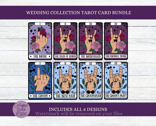 The Wedding Party Tarot Card Design Bundle, Wedding Design