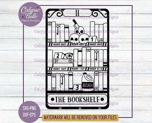 Thriller Bookshelf Bookish Tarot Card Design, Murder Mystery