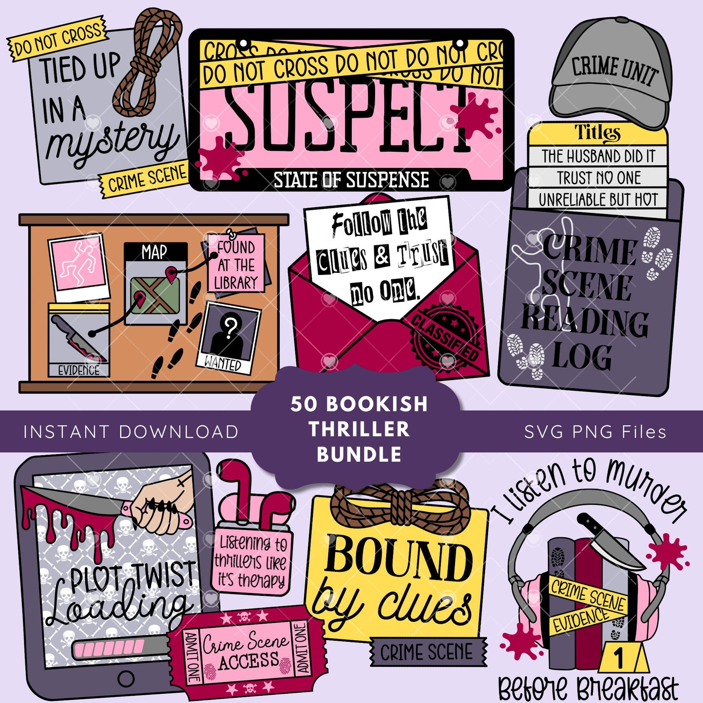 Murder Mystery, True Crime, Thriller Girlie Bookish Bundle