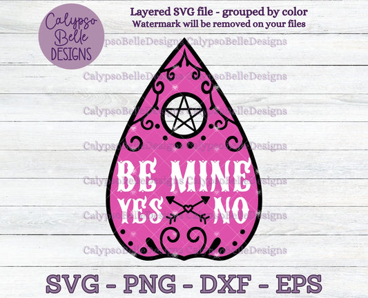 Be Mine, Ouija, Planchette, Valentine, Gothic Emo Design