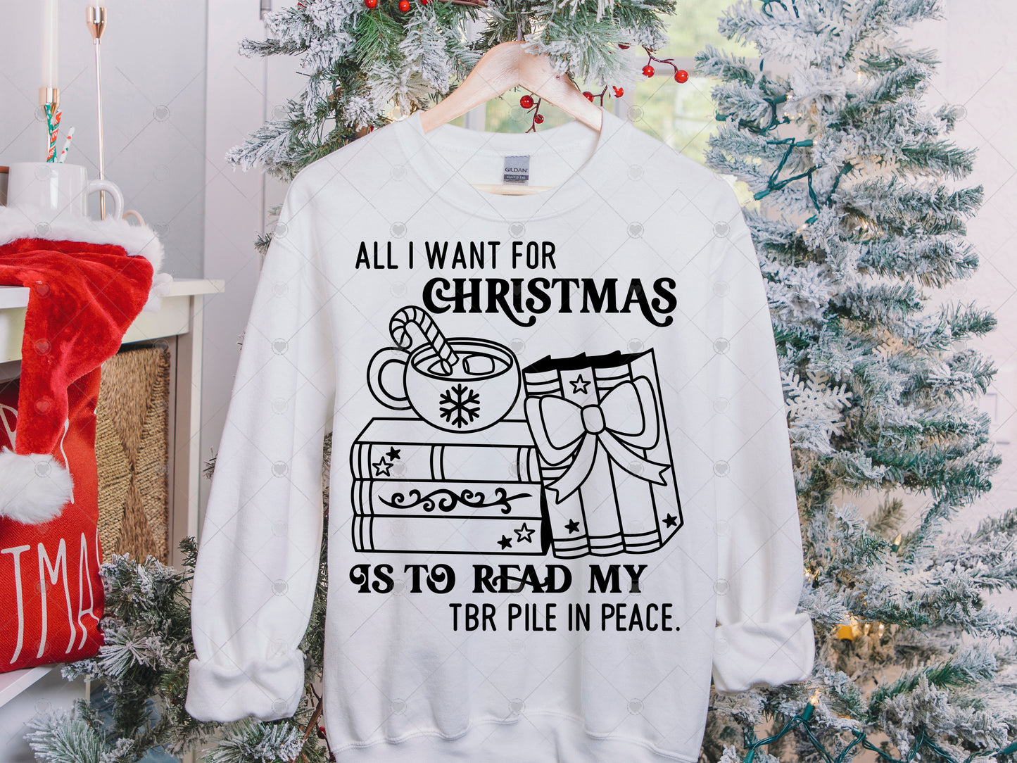 All I Want For Christmas is to Read my TBR Pile in Peace Design