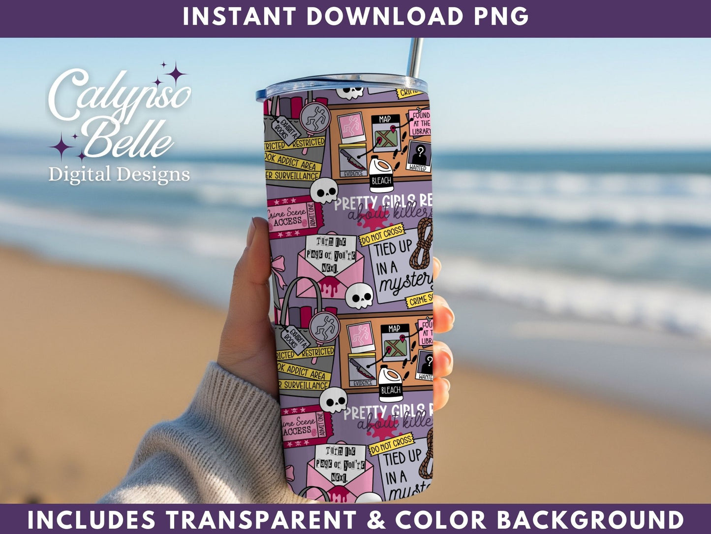 Thriller Reader Seamless Pattern, Bookish Pattern