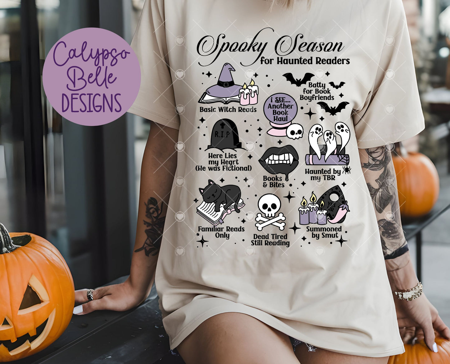 Spooky Season for Haunted Readers, Spooky Bookish, Halloween Design