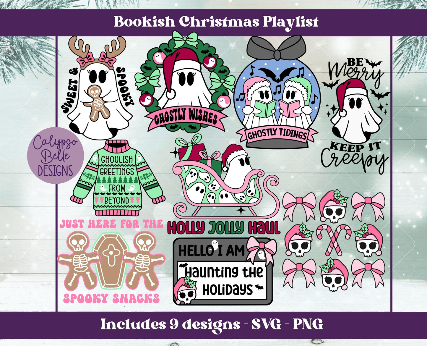 Merry Spookmas Bundle, Witchy Christmas, Spooky Christmas