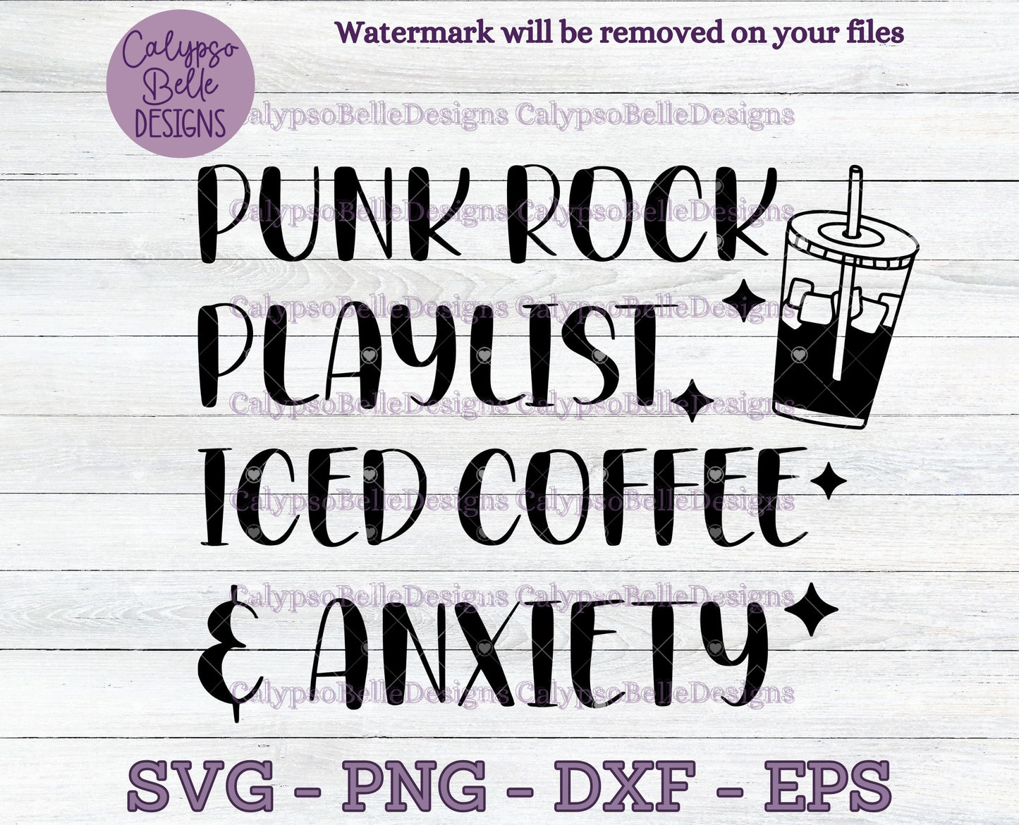 Punk Rock Playlist, Iced Coffee & Anxiety, Gothic Emo Design