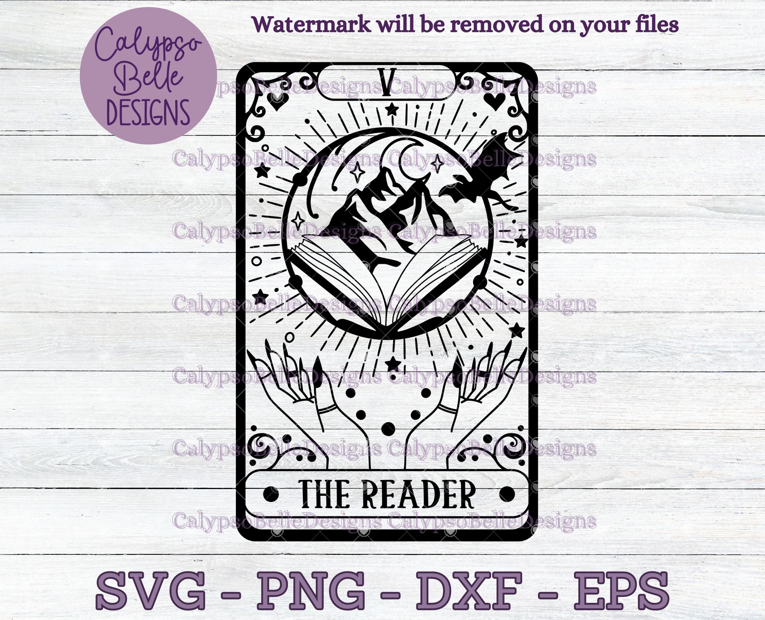 The Reader Tarot Card Design – Calypso Belle Digital Designs