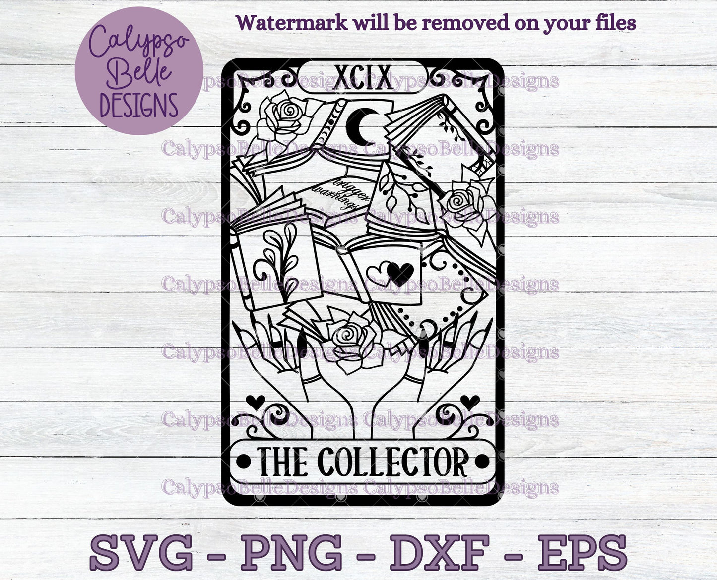 The Collector Tarot Card, Bookish Design