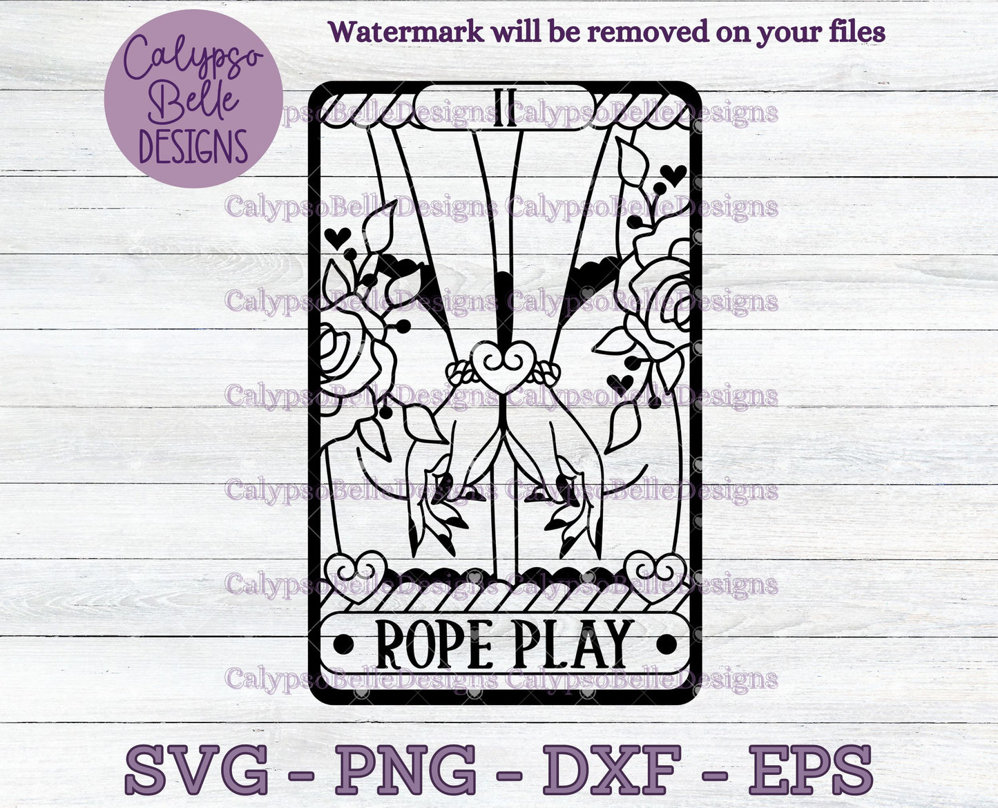 Rope Play, Good Girl Bookish Tarot Card Design