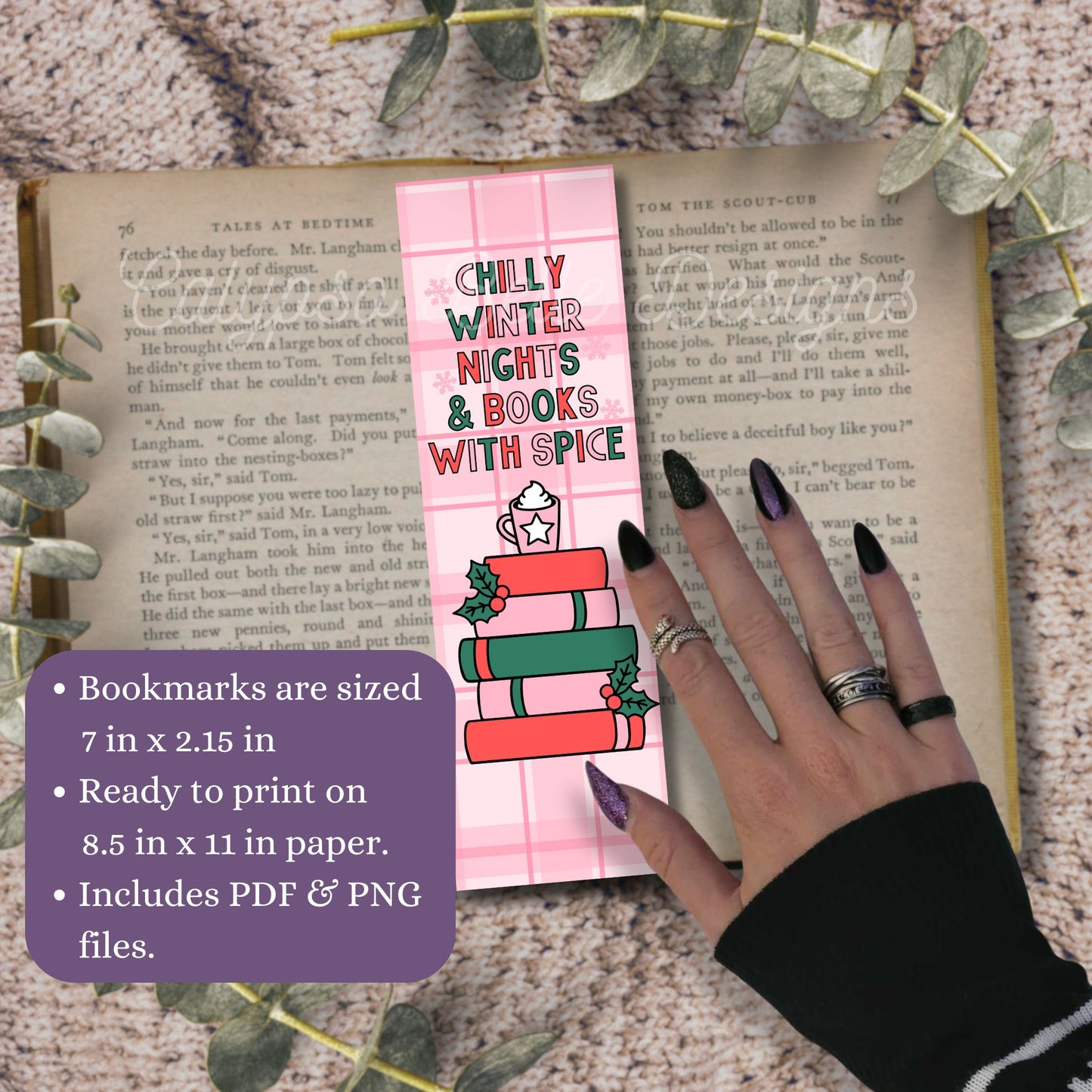 Chilly Winter Nights Bookmark Freebie