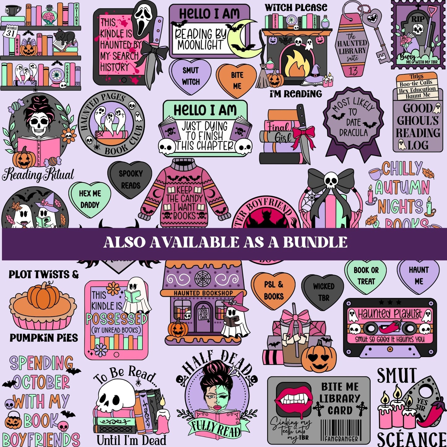 This Kindle is Possessed, Spooky Bookish TBR, Halloween Design