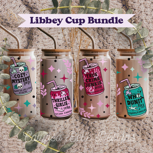 Thriller Reader Soda Pops Bundle, Libbey Wrap, Bookish Designs