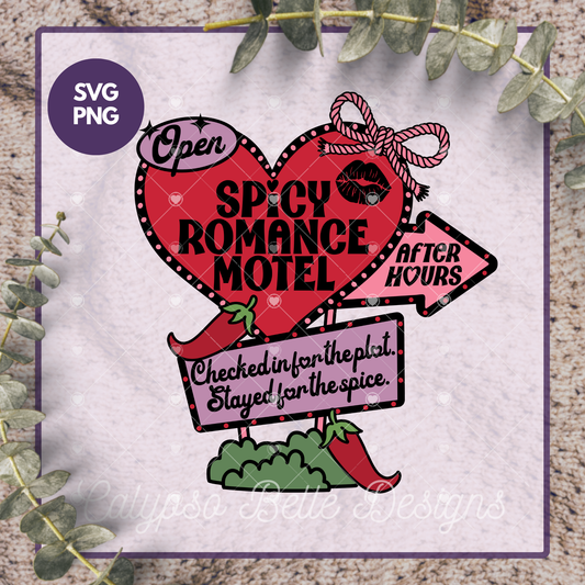 Spicy Romance Motel, Retro Bookish Motel Design