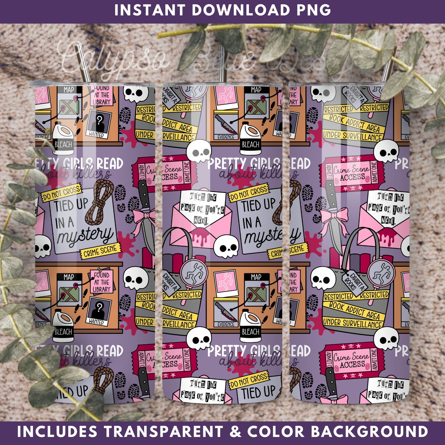 Thriller Reader Seamless Pattern, Bookish Pattern