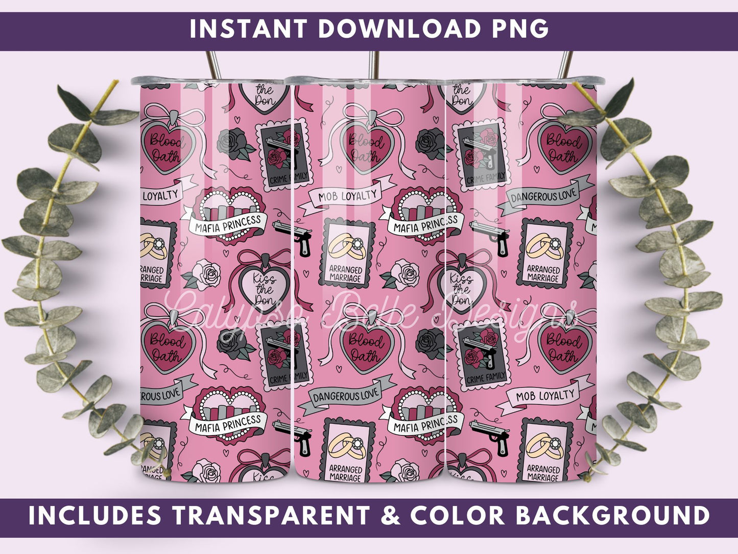 Mafia Romance Tropes Reader Seamless Pattern, Smut Bookish Pattern
